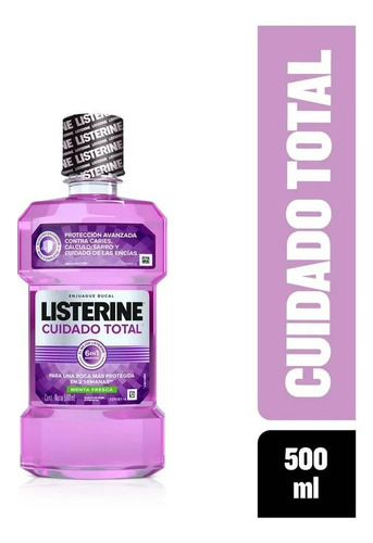 2 Pza Enjuague Bucal Listerine Cuidado Total Menta Fresca 50
