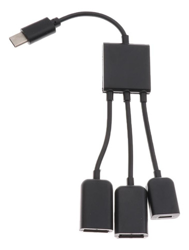 A Micro Usb 2.0 Otg Adaptador De Concentrador De Carga