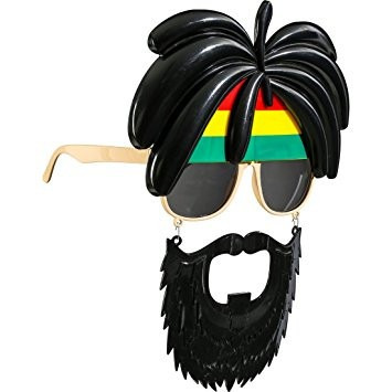 Lentes Rastafari Con Barba Cotillón - Effas