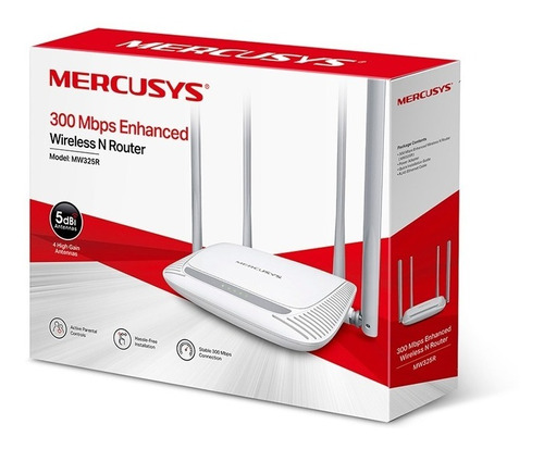 Router Inalámbrico De 4 Antenas N 300mbps Mercusys Mw325r