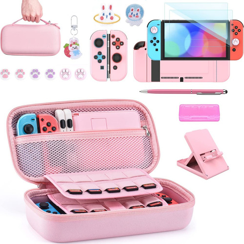 Kit De Estuche Y Accesorios Para Nintendo Switch Funda 18en1