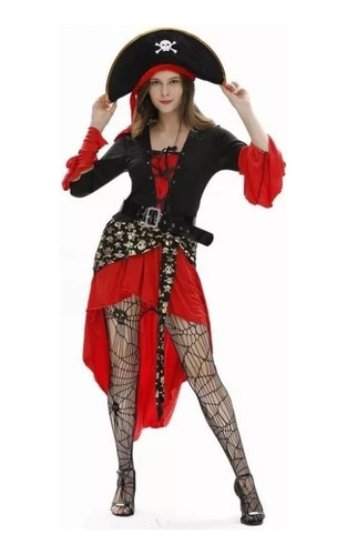 Disfraz De Mujer Pirata Adulta Halloween