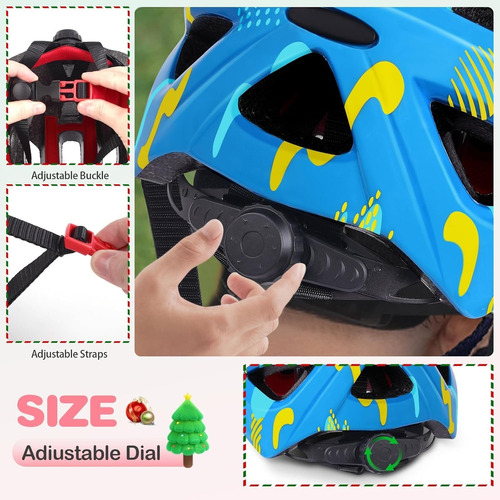Casco Bicicleta Infantil Ajustable Casco Para Niños Celeste Estandar
