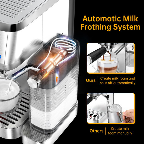 Máquina Café Expreso Capuchino Automático Doble Pared 20 Fil