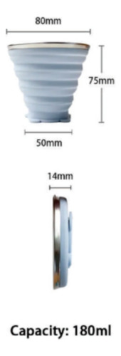 Vaso Telescópico 180ml Plegable Silicona Trail Running Fcg Gris Telescopio