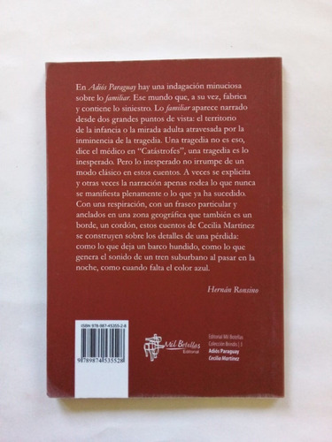 Imagen 2 de 2 de Adiós Paraguay - Martínez - Mil Botellas 2014