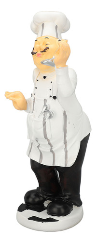 Estatueta Francesa Chef Sculpture Em Resina 3d Decorativa En