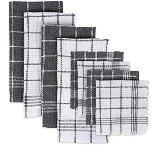 Colección De Cocina Dii Waffle Weave, 100 % Algodón, Juego D