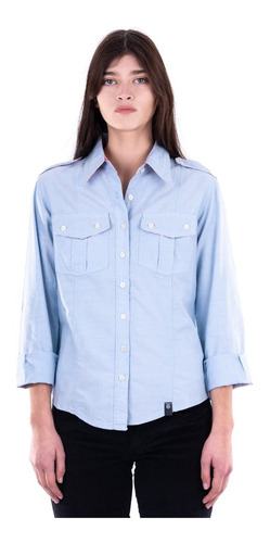 Camisa Oxford - Mujer - Celeste O Rosa - Blue Air Jeans