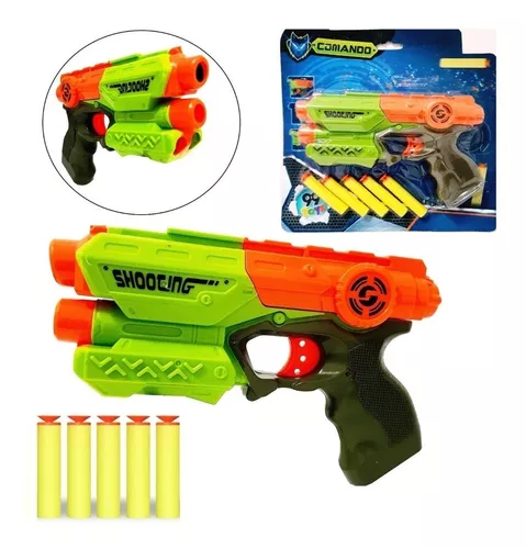 Pistola Arma Elite Dardos Blaster Gatilho Rápido Estilo Nerf