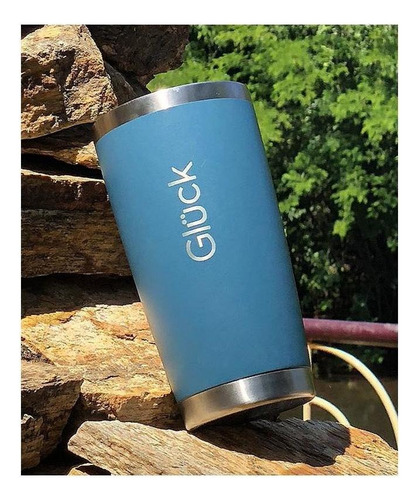 Vaso térmico para cerveza Lucky Silver Gluck de 591 ml, acero inoxidable, color plateado