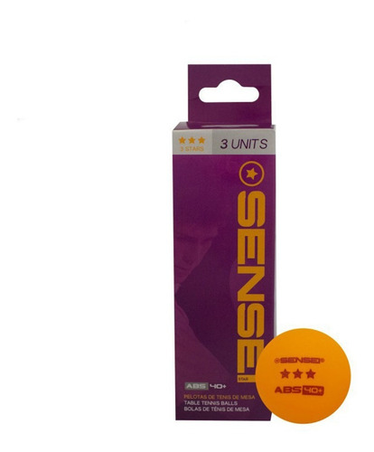 Pelotas Ping Pong Sensei 3 Estrellas 40mm Caja 3 Unidades