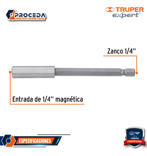 Estuche Con 5 Extensiones De 100 Mm Magnéticas, Expert 11871