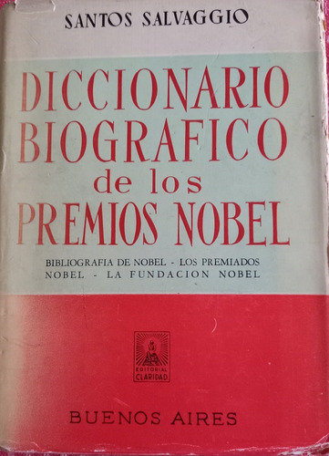 Diccionario Biografico De Los Premios Nobel Santos Salvaggio