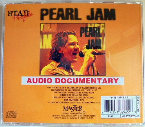 Pearl Jam - The Pearl Jam Star Profile Cd + Libro (Usado)