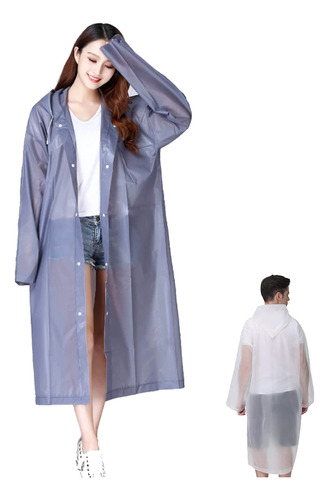 Impermeable Manga Portátil Para Lluvia Tipo Con Capucha Capa