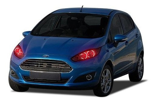 Flashtech Para Ford Fiesta 11-13 Rojo Solo Halo Led De Color