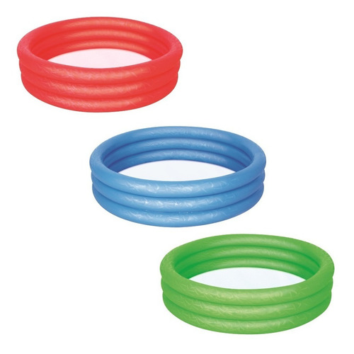 Imagen 2 de 5 de Pileta Inflable Bestway 51024 Redonda 3 Aros 102x25cm 101 Lt