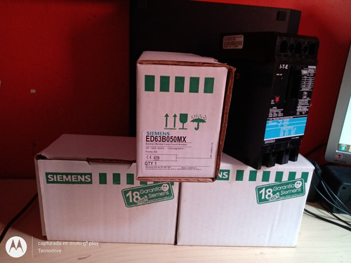 Imagen 3 de 3 de Interruptor Termomagnetico Marca Siemens 3 Polos 50 Amp.