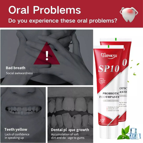 Pasta De Dientes Haclra Sp-10 Probiotic & Ultra Whitening
