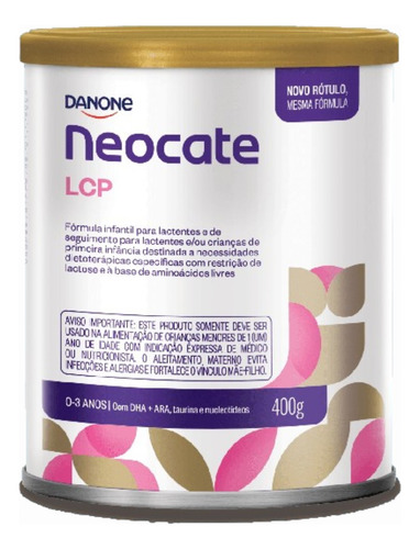 4 Latas -neocate Lcp  Fórmula Infantil Em Pó Danone 400g