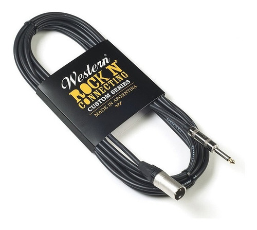 Imagen 1 de 6 de Western Cable Trs/xlrm 2 Metros Balanceado Monitor Par