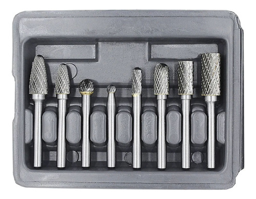 Conjunto De 8 Peças De Cortador Rotativo De Carboneto De 1/4