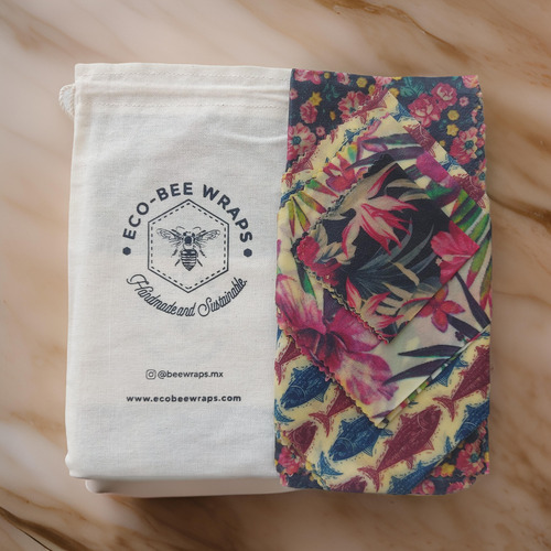 Ecobee Wraps - 4 Envoltorios Reutilizables De Cera De Abeja
