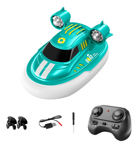 Barco Rc 1/32 Para Niños, Barco De Control Remoto, Verde