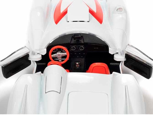 Miniatura Speed Racer Mach 5 C/bonecos Auto World 1/18 Cor Branco