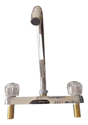Grifo Llave Doble Fregadero Pomo Acrílico