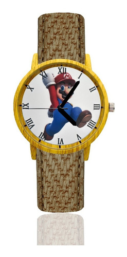 Reloj Super Mario Estilo Madera Tureloj