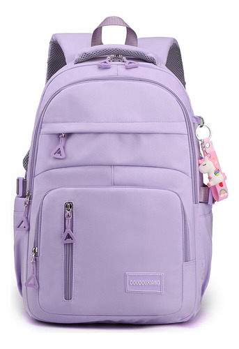 Mochila Casual De Color Liso De Alta Calidad Con MĂșltiples Compartimentos
