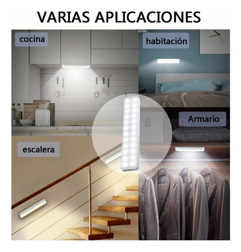 Lámparas Sensor De Movimiento Regulable Luz Usb 24 Focos Led
