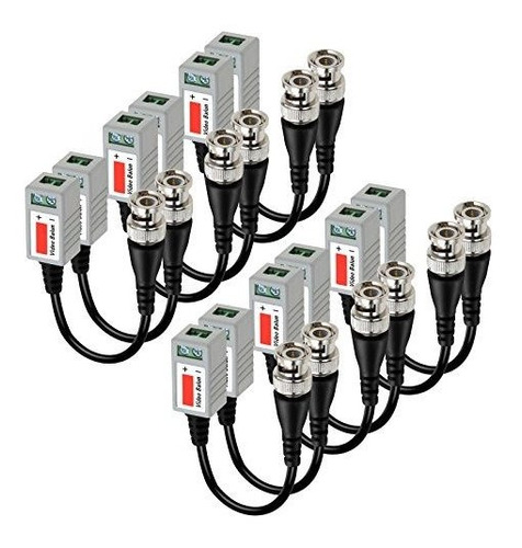 Vimvip 6 Pairs (12 Pcs) Mini Cctv Bnc Video Balun Transceive