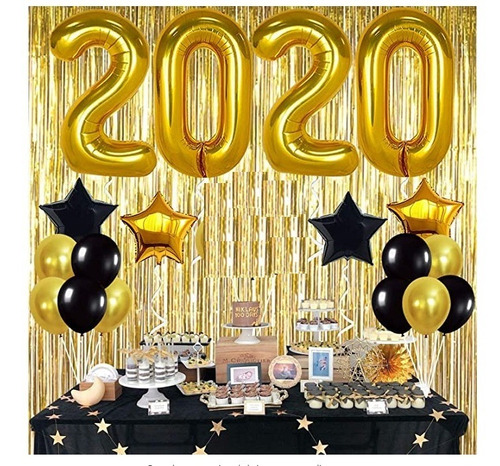  Decoración Grado Graduación 2020 Dorado Globos Metalizados