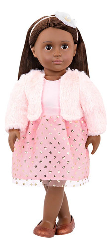 Muñeca Our Generation Riya Atuendo Rosa Con Brillos 46cm