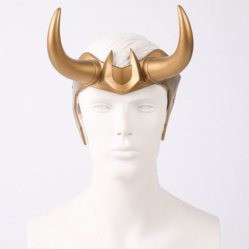 Casco De Látex Con Cuernos Y Máscara De Halloween Ragnarok