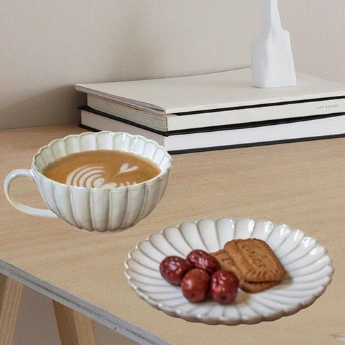 For Taza De Café Con Platillo Taza De Leche Decoración Del