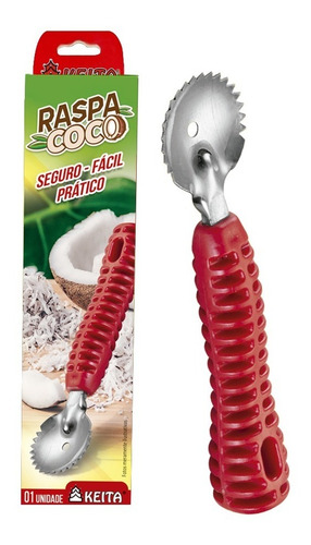 Imagem 1 de 5 de Raspa Coco Raspador Inox Manual Com Cabo Reforçado Keita
