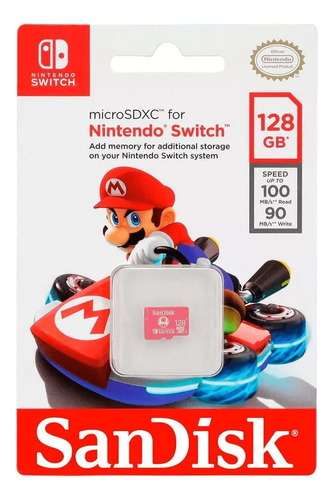 Memoria Sandisk Micro Sd Nintendo Switch 128gb Mario