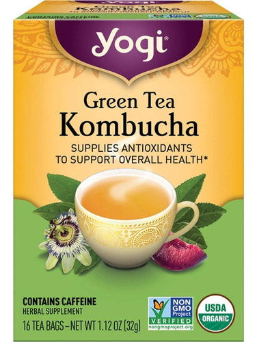 Yogi Tea Té Verde Kombucha Supplies Antioxidants 6 Pack 96