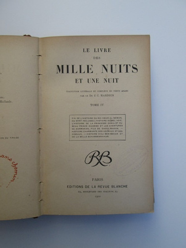 Libro  Le Livre Des Mille Nuits Et Une Nuit Tome Iv 