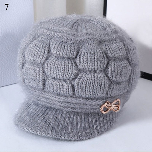 Gorro De Invierno Tejido Para Mujer, Gorro Grueso De Lana