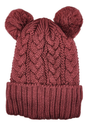 Gorro Bonete Beanie Frio Tejido Aran Liso