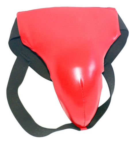 Protector De Entrepierna Con Suspensorio De Cuero Pu Rojo M