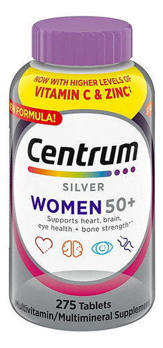 Centrum Silver Mulher 50+ Anos Multivitamínico - 275 Tablets