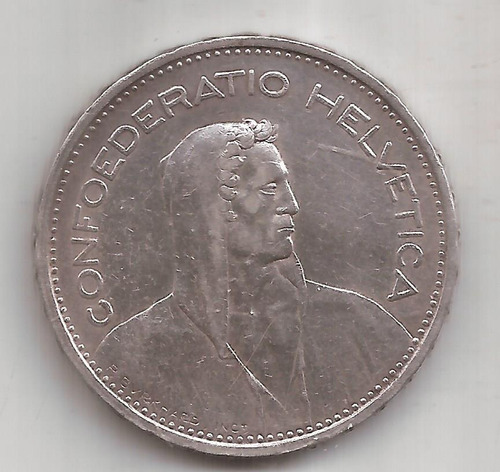 Suiza Moneda De Plata 5 Francos Año 1932 15 Gramos (Usado)