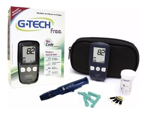 Kit Aparelho De Glicose Medir Glicemia Diabete G-tech Free