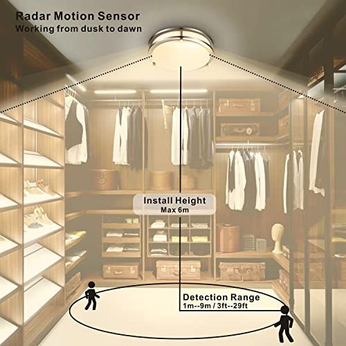 Luz De Techo Sensor De Movimiento, Lámpara Led Empotra...